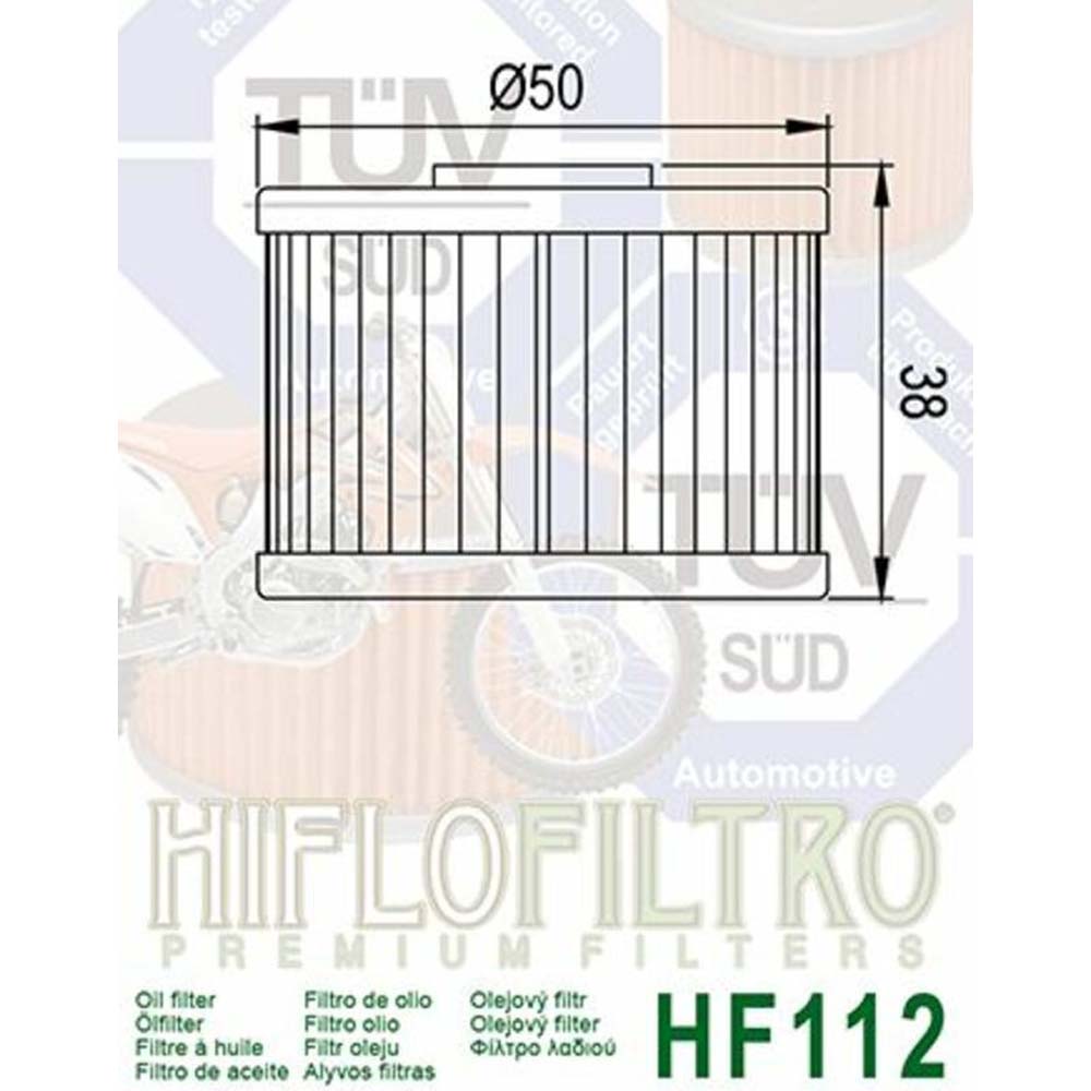 Filtre à huile Hiflofiltro HF112 -2